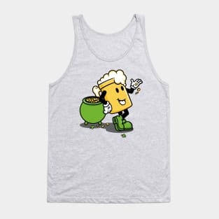 Cartoon Beer Irish American Lager St. Patricks Day Tank Top